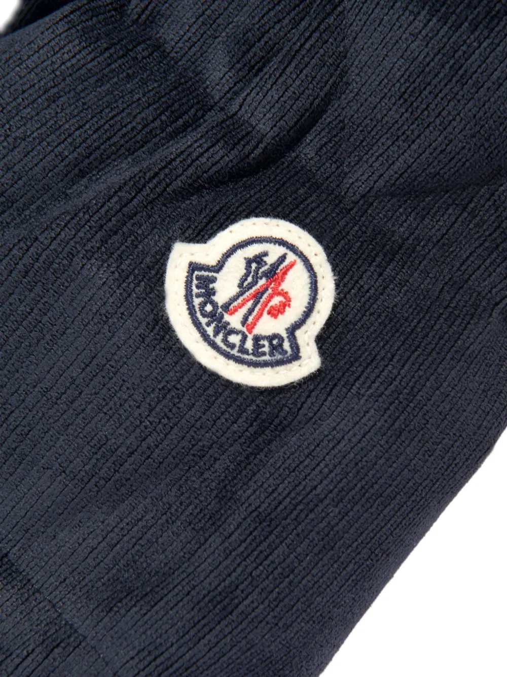 Пуховик Camul с вельветовыми вставками Moncler Enfant, синий — фото 3
