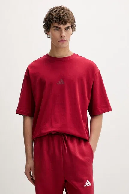 Футболка из хлопка T-shirt Adidas, красный
