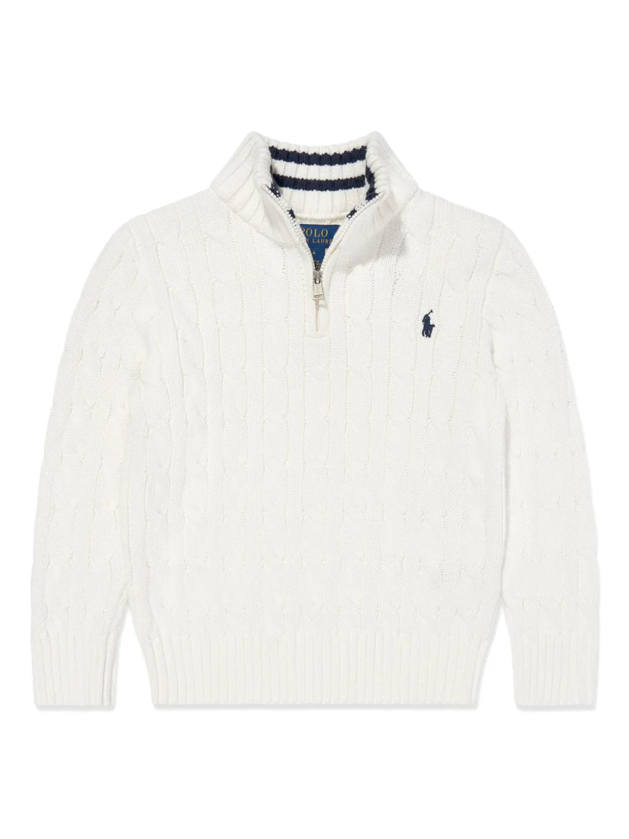 

POLO RALPH LAUREN KIDS вязаный джемпер, белый