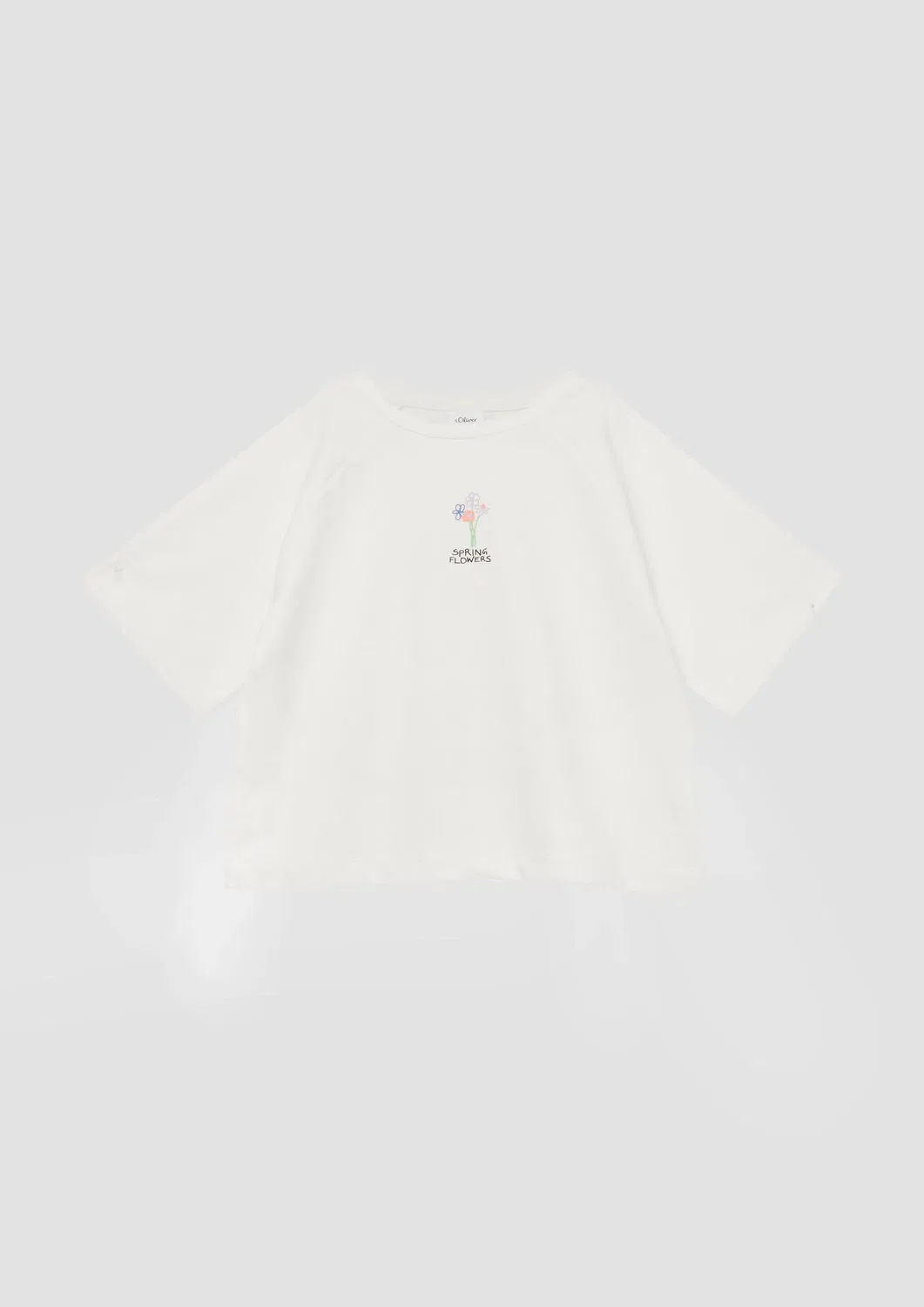 T-Shirt свободного кроя s.Oliver, кремовый
