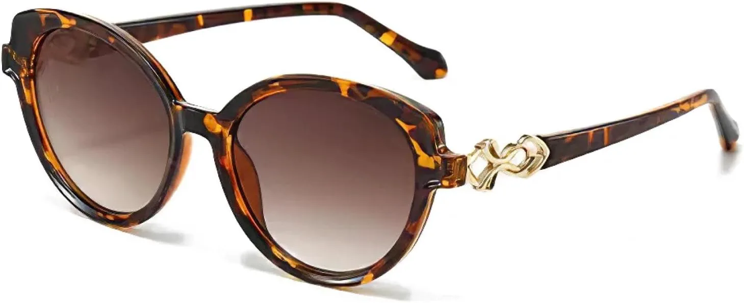 

Модные женские солнцезащитные очки класса люкс в сексуальной оправе «кошачий глаз», винтажные женские очки с защитой от УФ-излучения UV400 TKKTLLT, Leopard