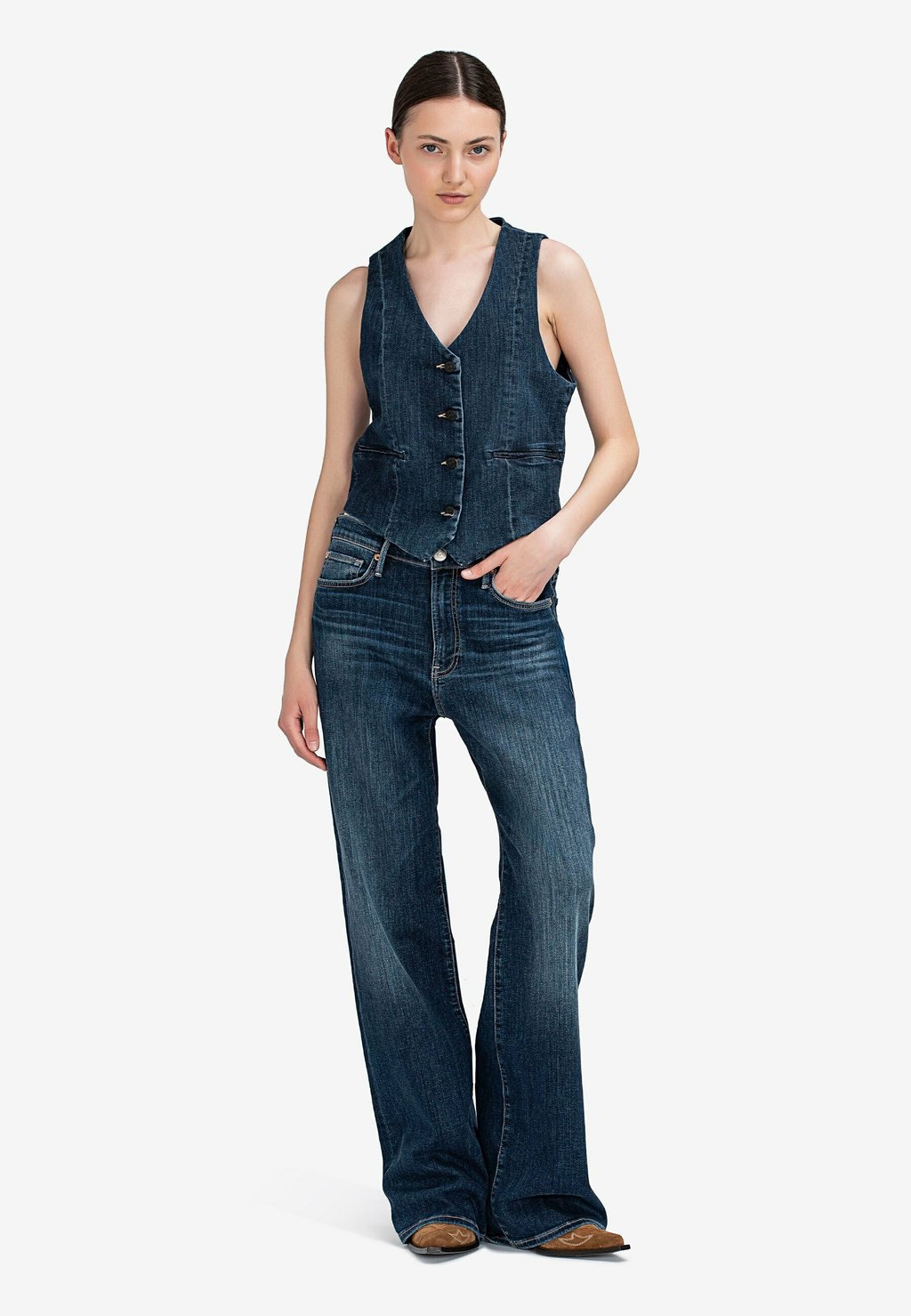 

Жилет DK.BLUE True Religion, темно-синий