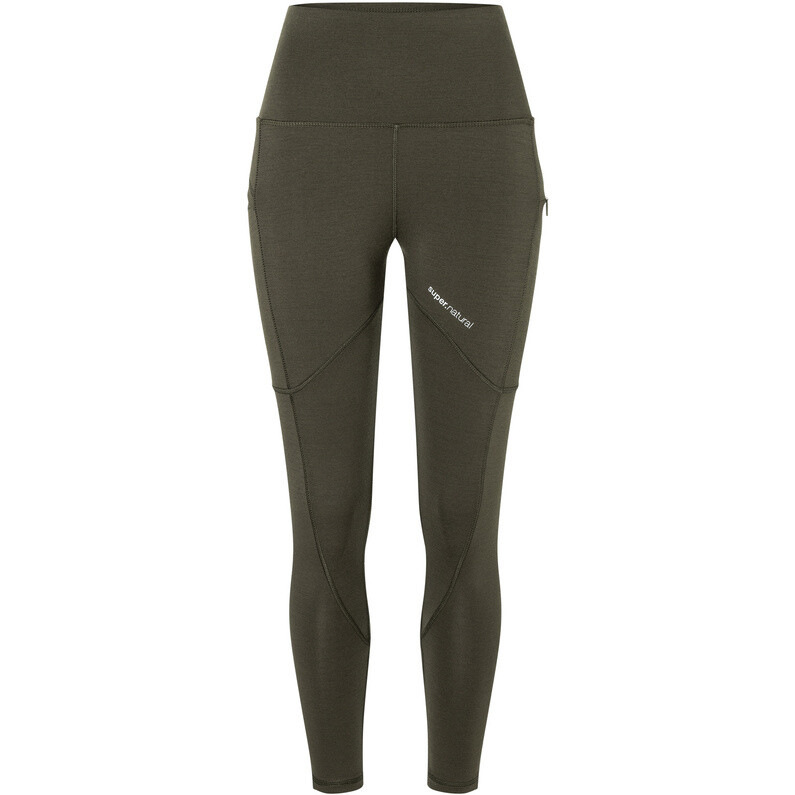 

Женские тайтсы Alpine Active Super.Natural, оливковый