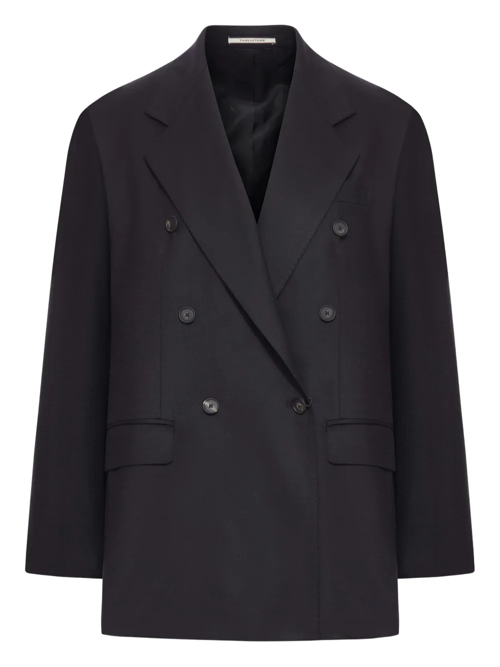 

Двубортный шерстяной пиджак Tagliatore, черный