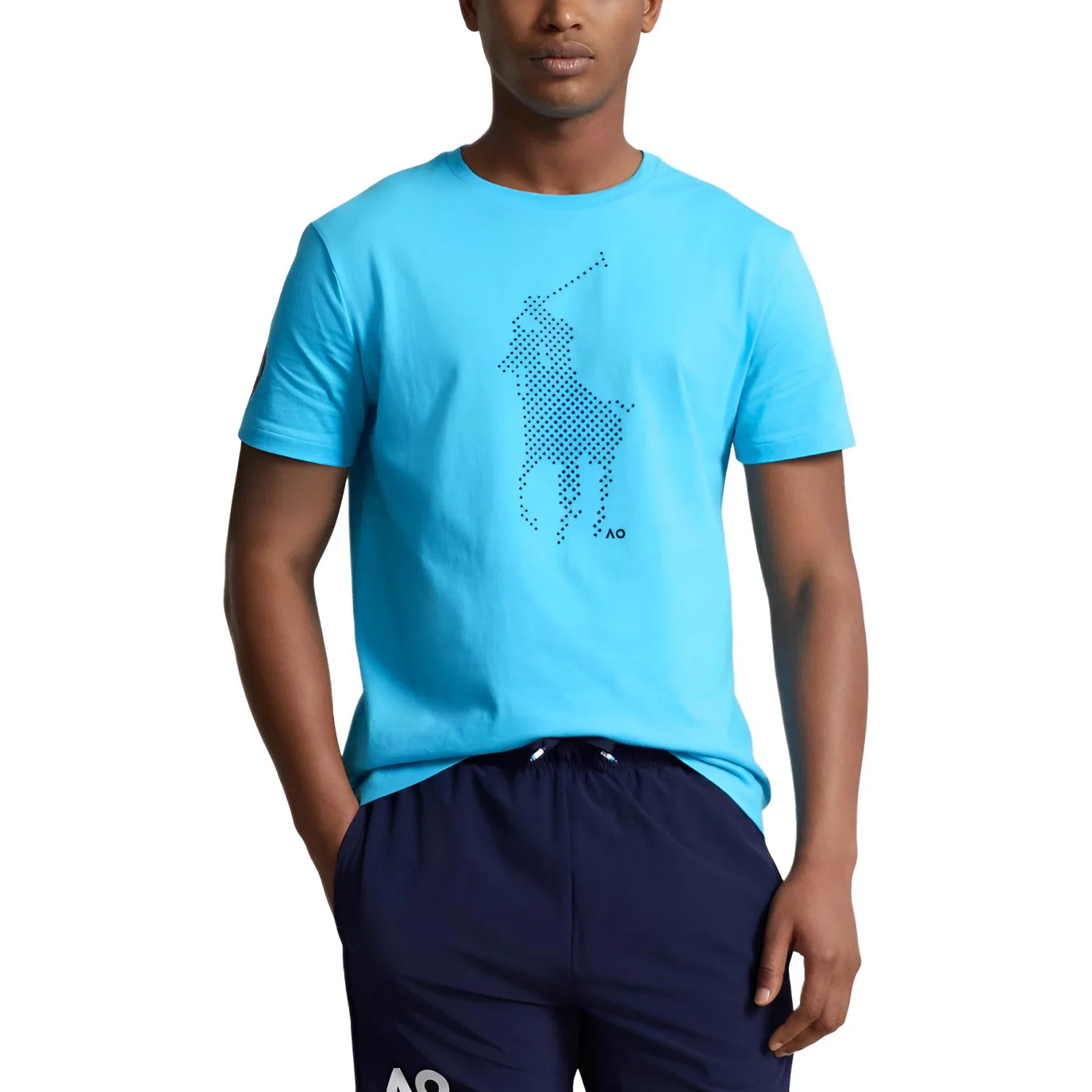 Футболка Polo Ralph Lauren Big Pony с принтом Flame Blue — фото 4
