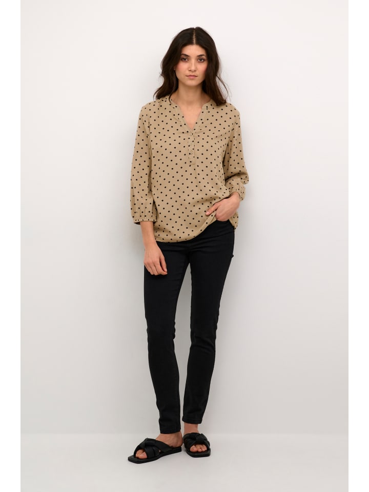 

Блузка Kaffe, цвет chinchilla/black dot print