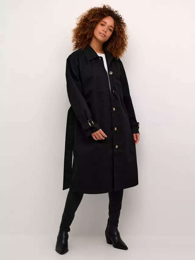 

Тренчкот KAFFE Elise, цвет black deep