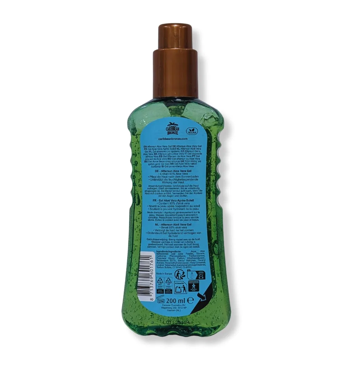 Увлажняющий гель после загара с алоэ вера Caribbean Bronze Aftersun Gel Osoretail — фото 2