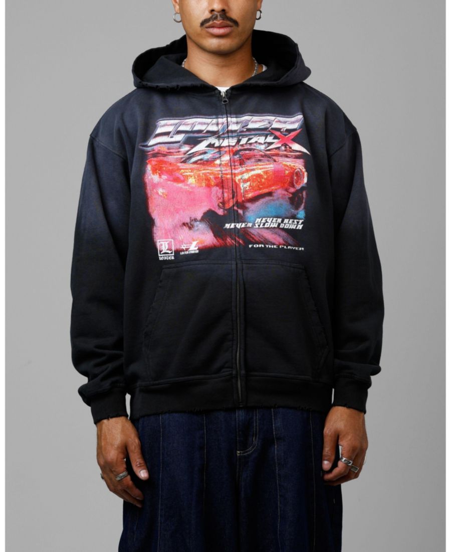 

Мужская винтажная толстовка Speed с застежкой-молнией Loiter, Black