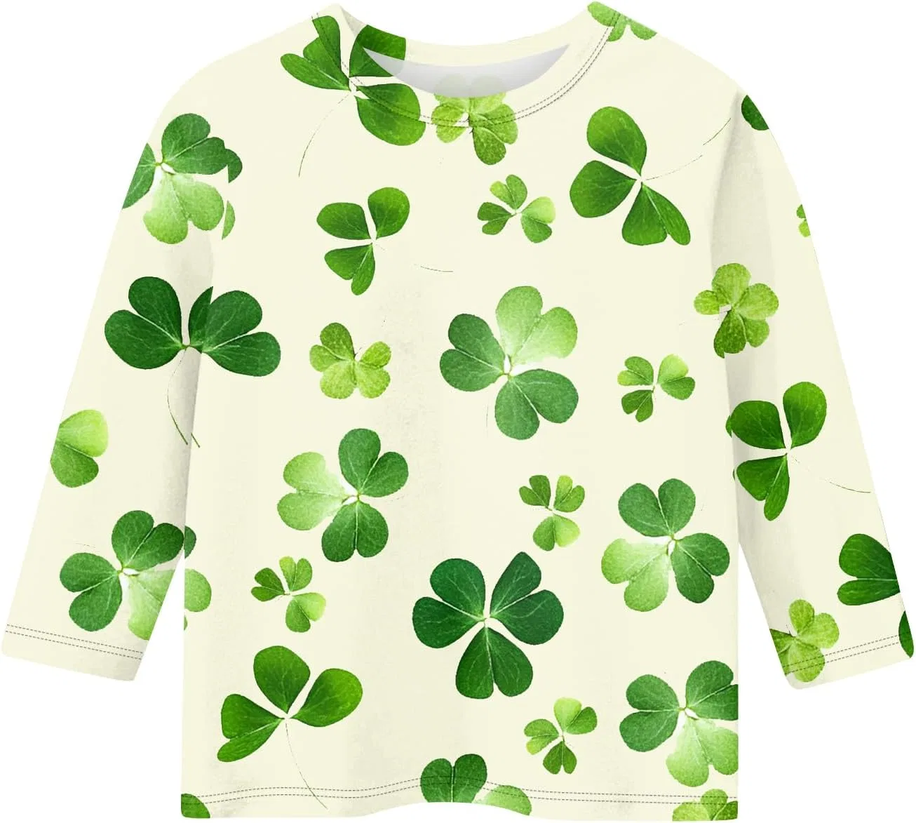 Футболка с принтом St. Patrick's Day, оверсайз, Generic, 3/4 рукав, 2-fluorescent Green — фото 2