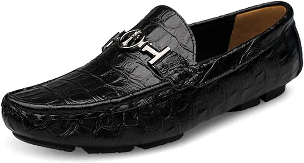 Мужские лоферы, кожаные, Asifn, Black