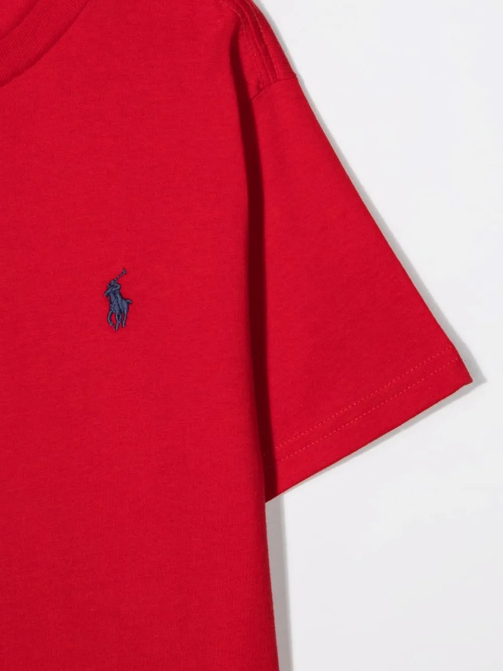 Футболка с вышитым логотипом POLO RALPH LAUREN KIDS, красный — фото 3