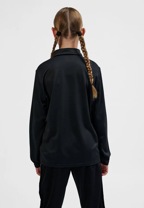 Базовая футболка с длинными рукавами и молнией до середины груди. Hummel, Black — фото 2