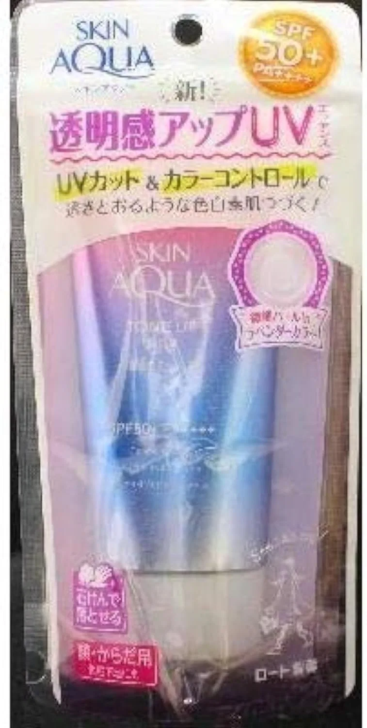 Солнцезащитный крем Skin Aqua Tone Up UV Essence лавандовый 80 г — фото 2