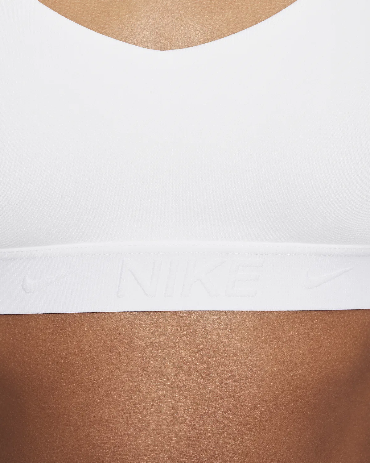 Детский спортивный бюстгальтер Nike Indy, White/White — фото 4