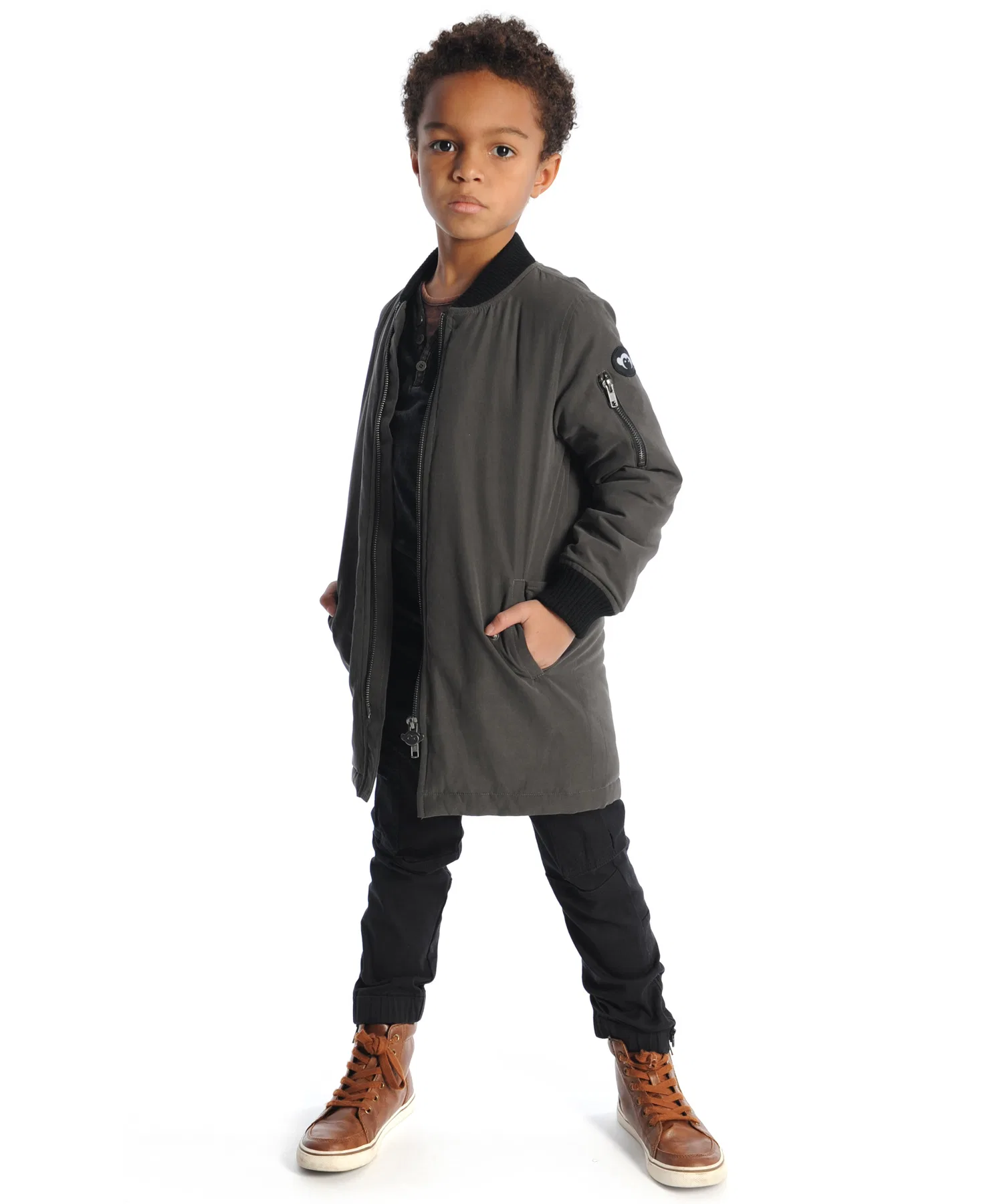 Миллитари-куртка APPAMAN OVIE FLIGHT JACKET, угольно-серый — фото 3