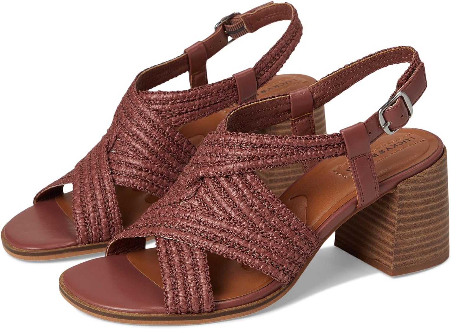 Туфли Lucky Brand Women's Sasina Cut Out Heeled Sandals, Rose Dusk