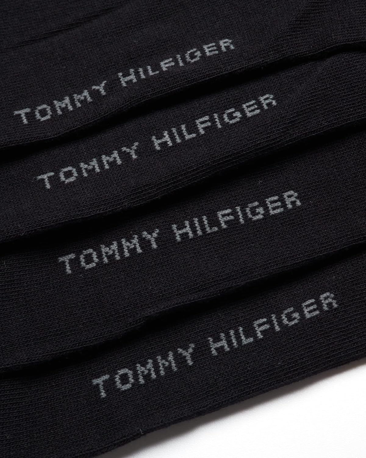 Мужские носки Tommy Hilfiger - 8 пар стильных мужских носков, дышащие, влагоотводящие и эластичные, размеры 7-12, Black Solid — фото 4