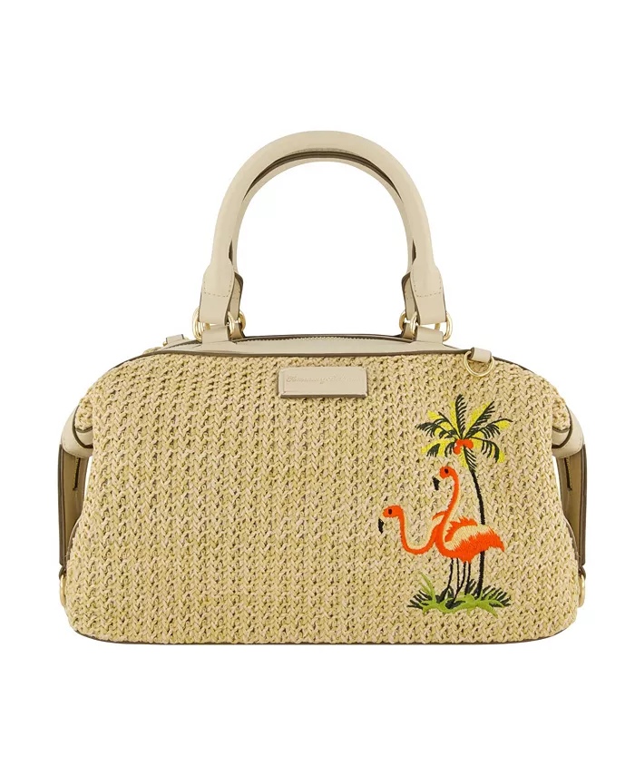 

Сумка через плечо с вышивкой "Flamingo" Tommy Bahama, коричневый/бежевый