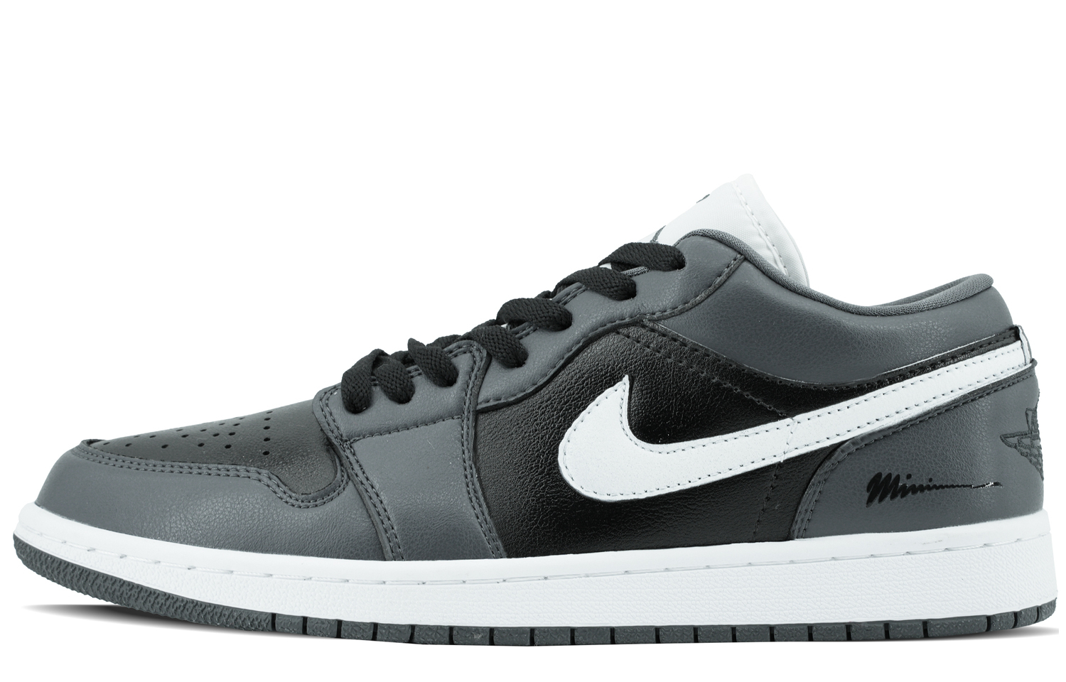 

Jordan Воздушные 1 противоскользящие износостойкие низкие винтажные баскетбольные кроссовки мужские черно-серые