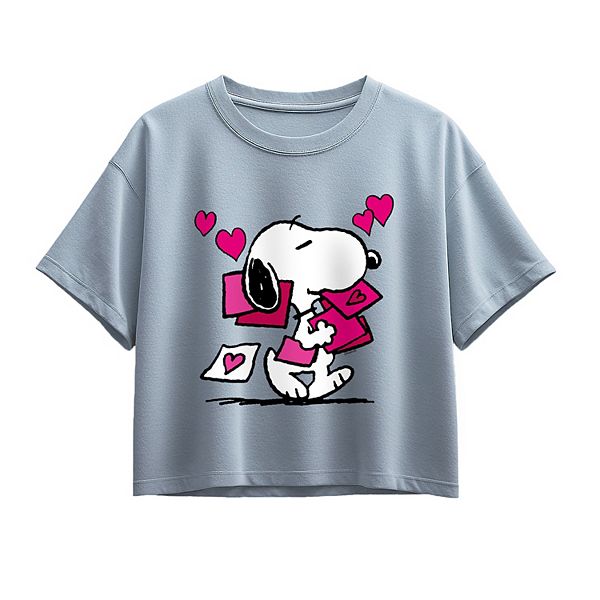 

Футболка Boxy с принтом Peanuts Snoopy Valentine's для девочек 7-16 Licensed Character, Chambray Blue