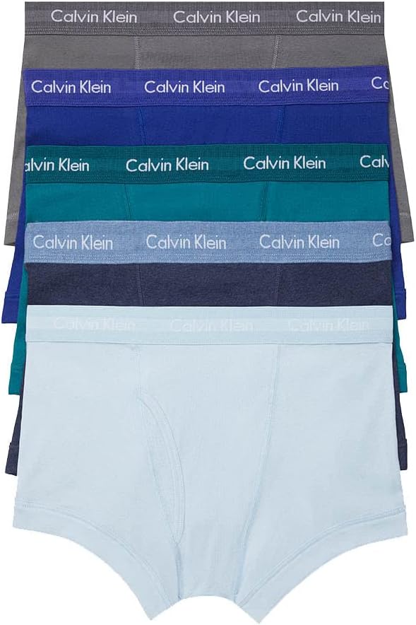 

Мужское нижнее белье Calvin Klein, классика из хлопка, упаковка из 5 пар трусов, Ocean Hue, Tuscan Terra Cotta, Grey Heather, Deep Moat Blue, Storm Cloud