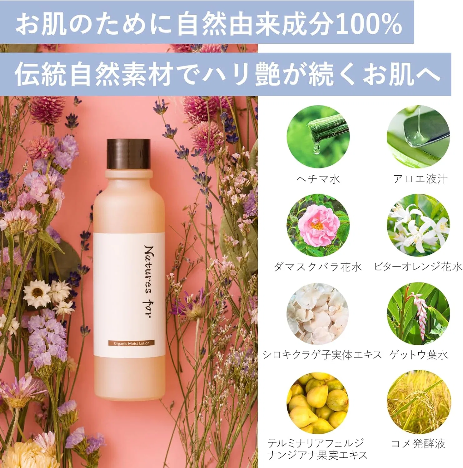 Набор для ухода: увлажняющий лосьон и балансирующее молочко Natures for Organic