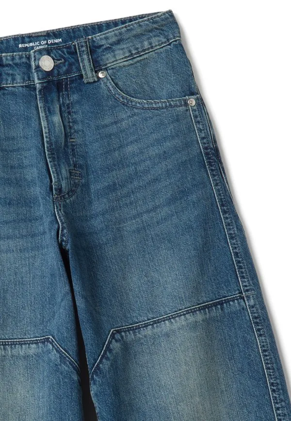 Джинсы свободного кроя "морковный крой" Ovs, Denim Blue — фото 3