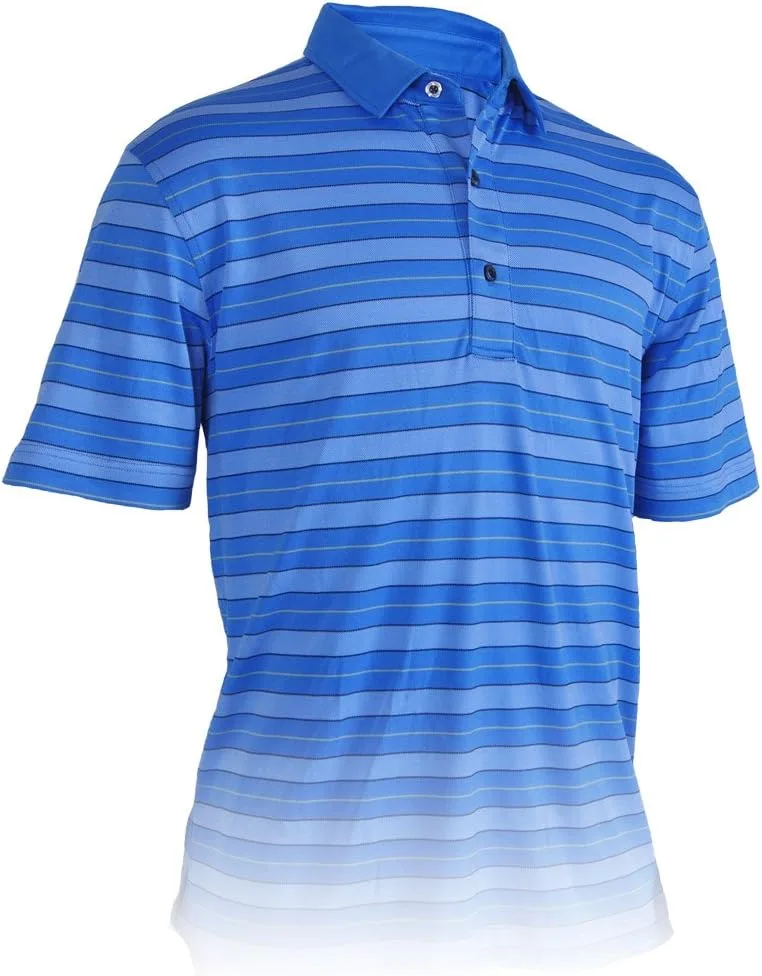 

Monterey Club мужская поло deluxe stripe birdseye pique #3628