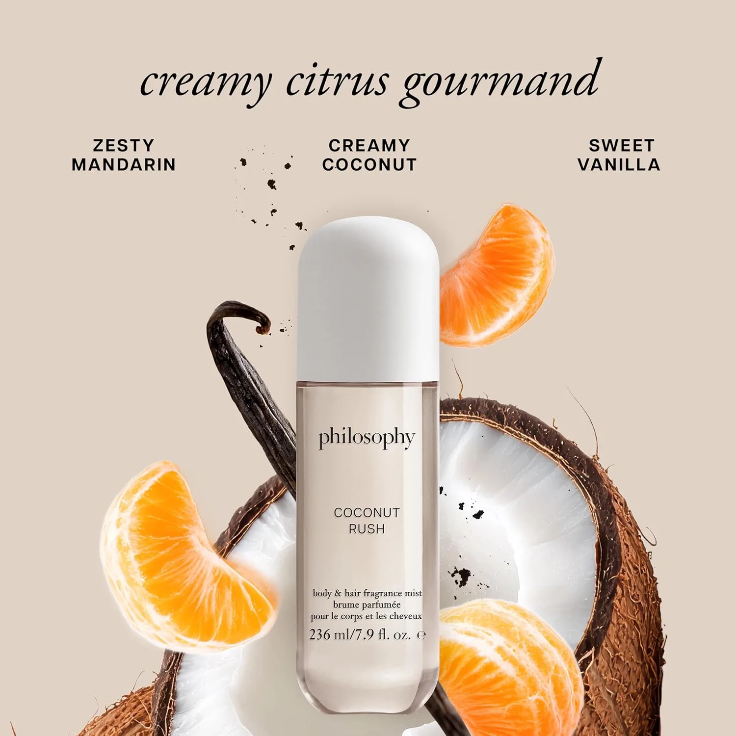 philosophy hair and body mists - долговечные ароматные туманы для женщин с полезными для кожи ингредиентами - увлажняют и освежают на 24 часа - варианты ароматов vanilla, pistachio и coconut — фото 2