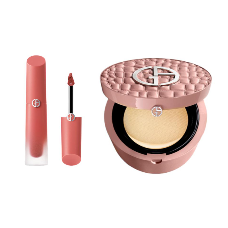 

GIORGIO ARMANI AMANI Nude Brown Red Air Cushion Nude Brown жидкая помада для макияжа наборы легко растушевываются 4мл+15г