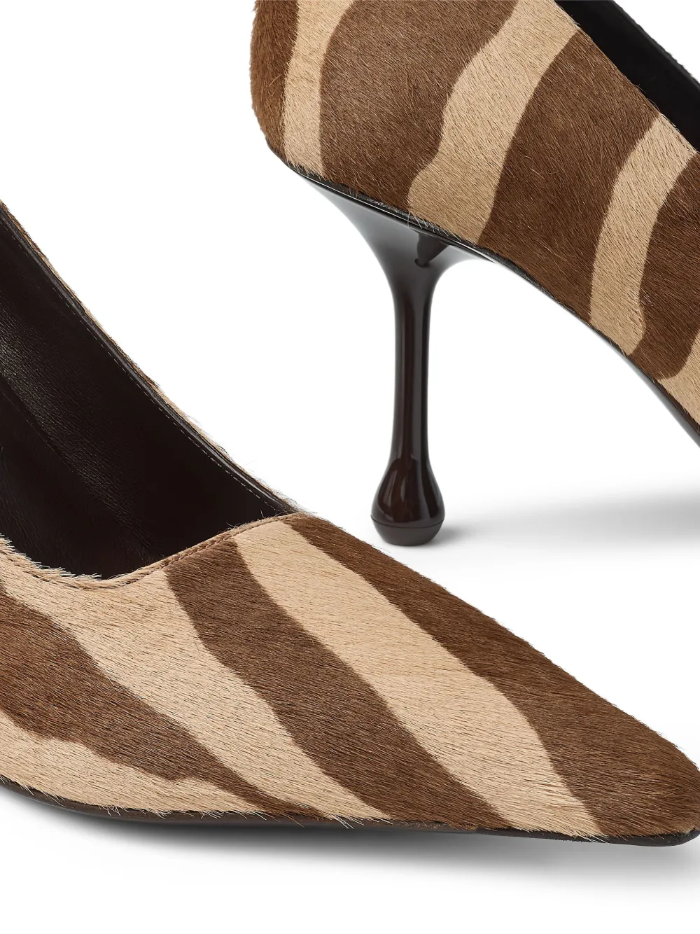 Туфли Ixia 80 с зебровым принтом Jimmy Choo, коричневый — фото 4