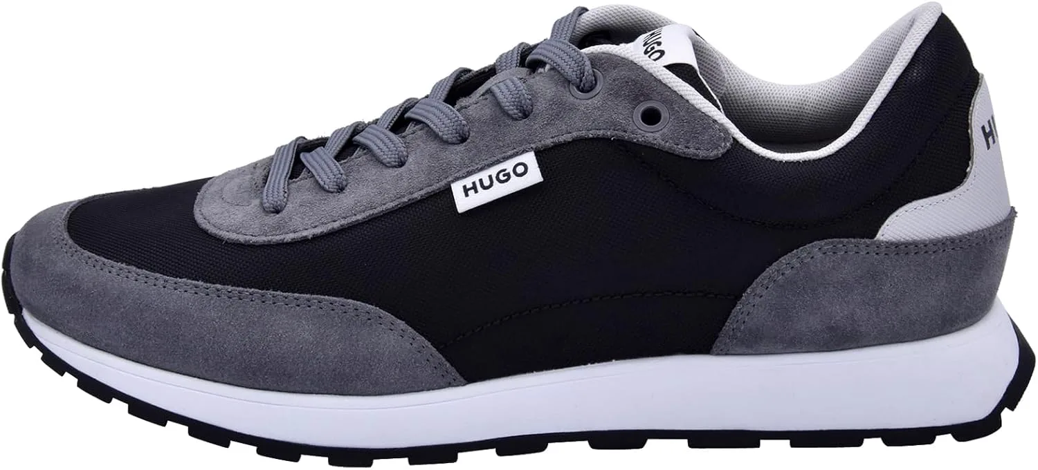 Мужские кроссовки Hugo Mens Icelin из смешанных материалов, серый/черный — фото 3