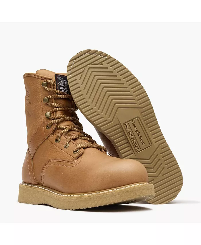 Мужские рабочие ботинки со стальным носком Wedge Georgia Boot, коричневый — фото 2