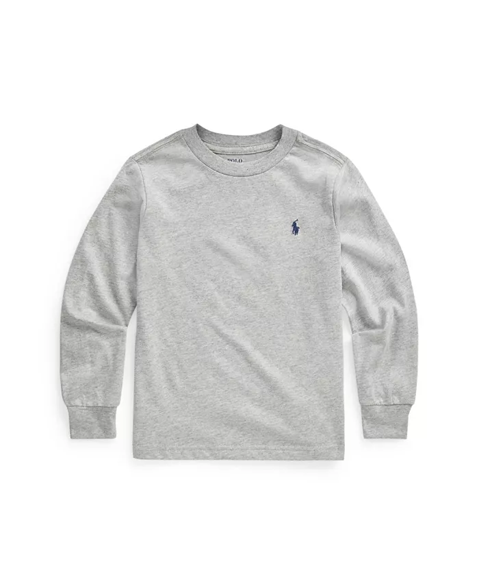 

Футболка с длинным рукавом для малышей и мальчиков Jersey Polo Ralph Lauren, черный