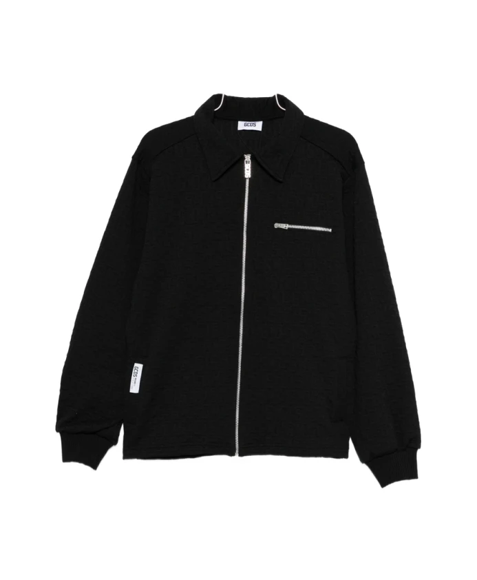 

Черная фактурная куртка на молнии, длинные рукава Gcds, черный