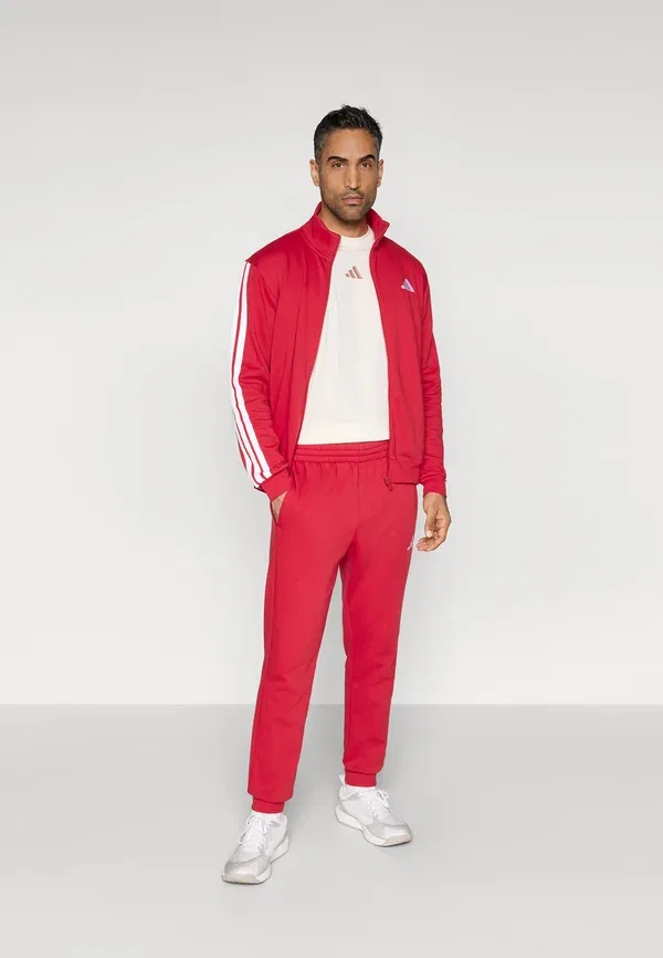 Костюм спортивный Adidas Sportswear 3 stripes, бордово-белый — фото 2
