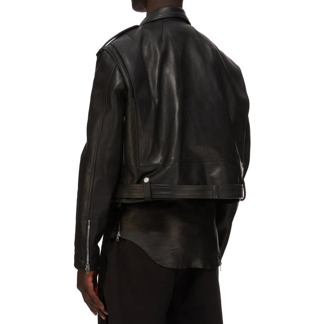 

Кожаная куртка мужская черная Rick Owens, черный