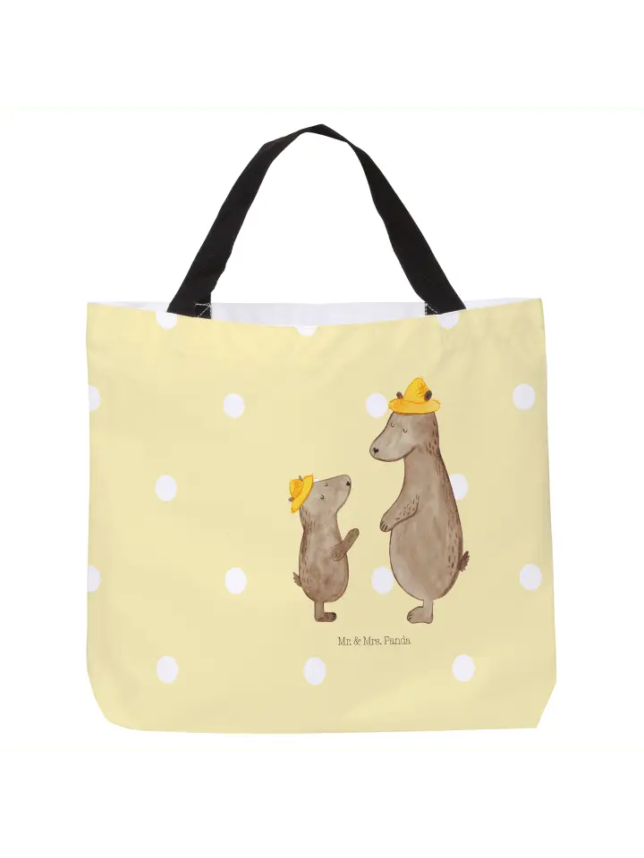 

Шоппер Mr. & Mrs. Panda, желтый пастельный