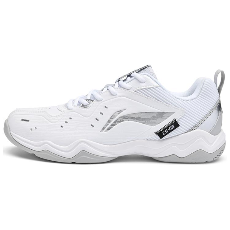 LINING Rocket Family, кроссовки для бадминтона Unisex White Gray низкие с амортизацией Flying Legs и противоскользящей подошвой — фото 3