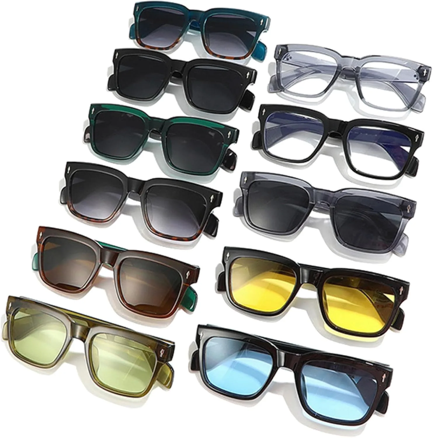 

Модные солнцезащитные очки с градиентным переходом цвета для женщин и мужчин, зеленые солнцезащитные очки с защитой от УФ-излучения UV400 MTZJH, One Color