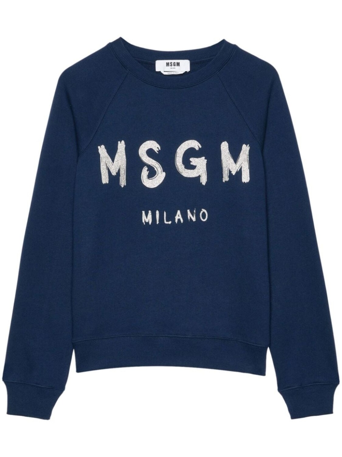 

MSGM хлопковая толстовка с логотипом, синий
