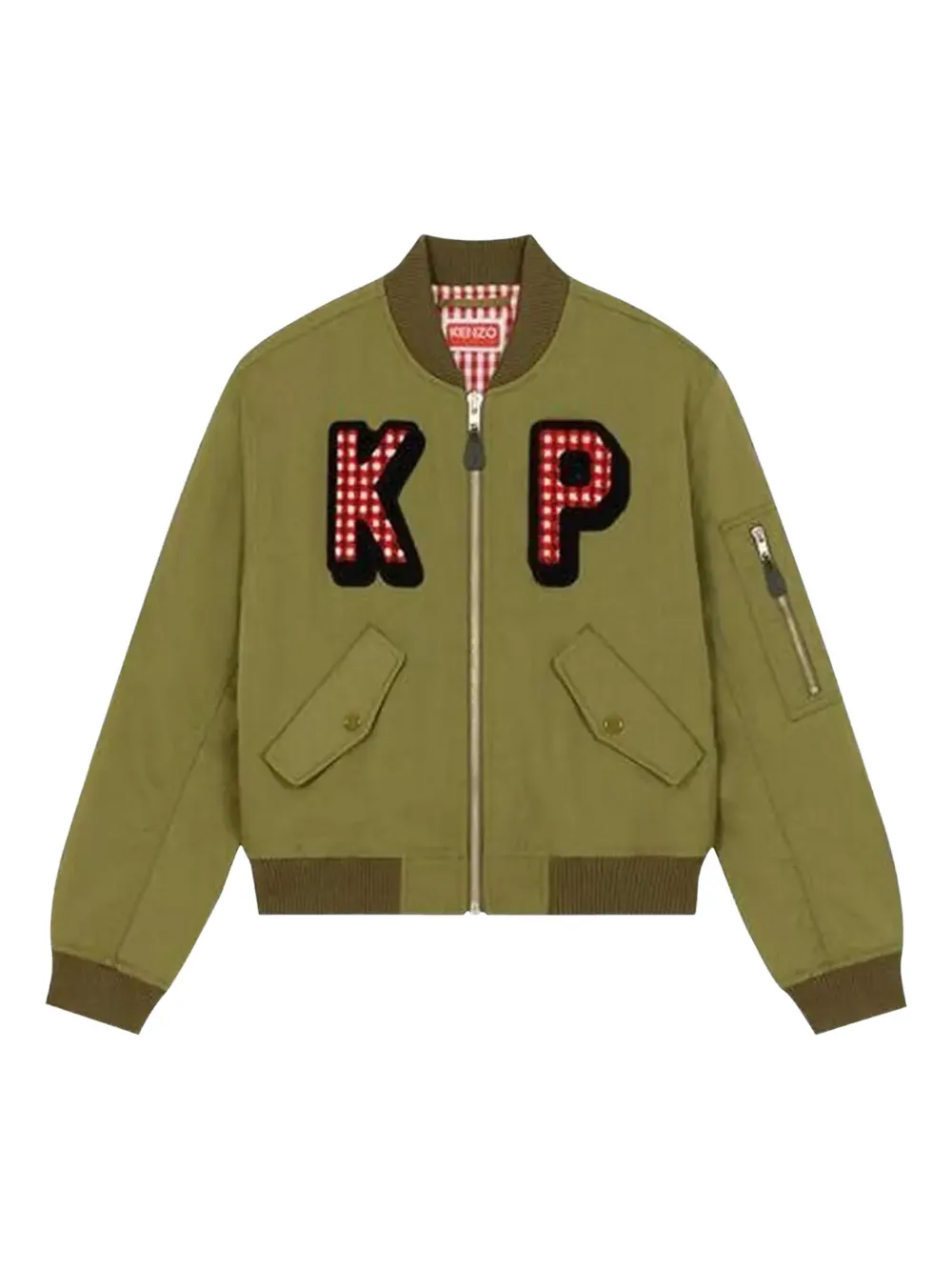 

Бомбер в клетку гингем KENZO, зеленый