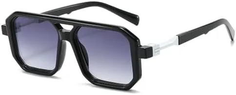 

Солнцезащитные очки для женщин и мужчин, ретро-очки, женские солнцезащитные очки в винтажном стиле, модные, с защитой от ультрафиолета UV400 MTZJH, Black Grey