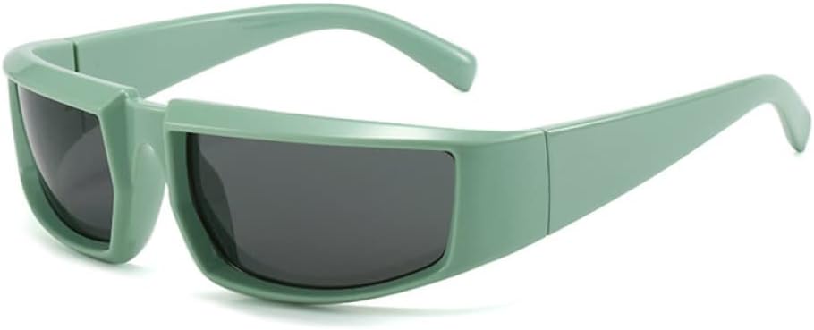 

Спортивные солнцезащитные очки в стиле стимпанк, серебристые, женские, зеркальные, мужские, панк, унисекс, для активного отдыха, с защитой от УФ-излучения UV400 generic, Green Black