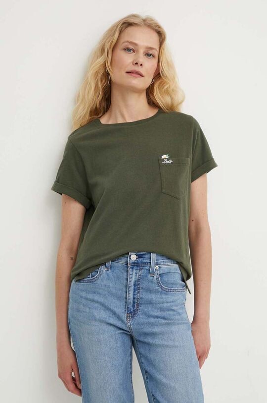 

Хлопковая футболка Levi's, зеленый
