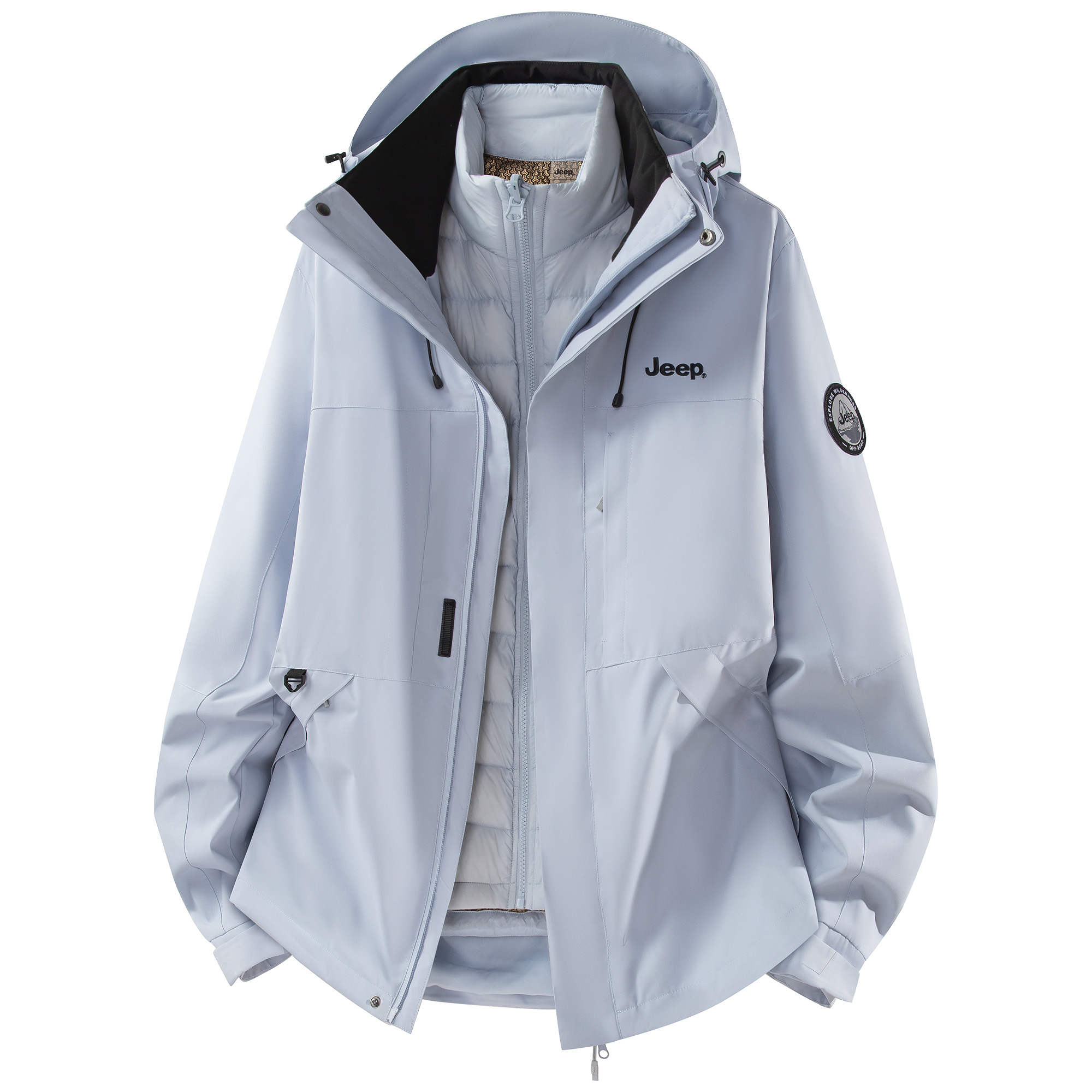 

Куртка Leisure Collection Unisex Jeep, moonсветло-синий (90 fill power белый duck down liner+shell set)