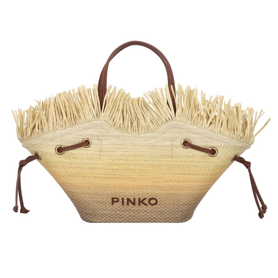 

Сумка шоппер PINKO Shopper Pagoda, цвет ecru/dark beige, Розовый, Сумка шоппер PINKO Shopper Pagoda, цвет ecru/dark beige