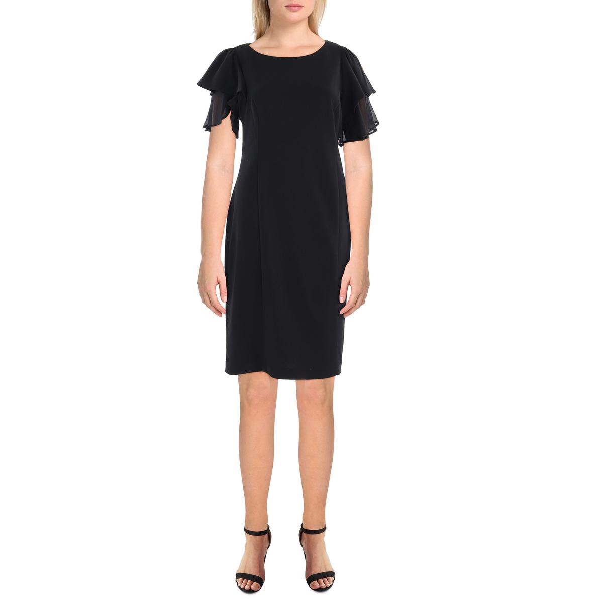 

Женское однотонное платье-футляр из полиэстера DKNY, черный