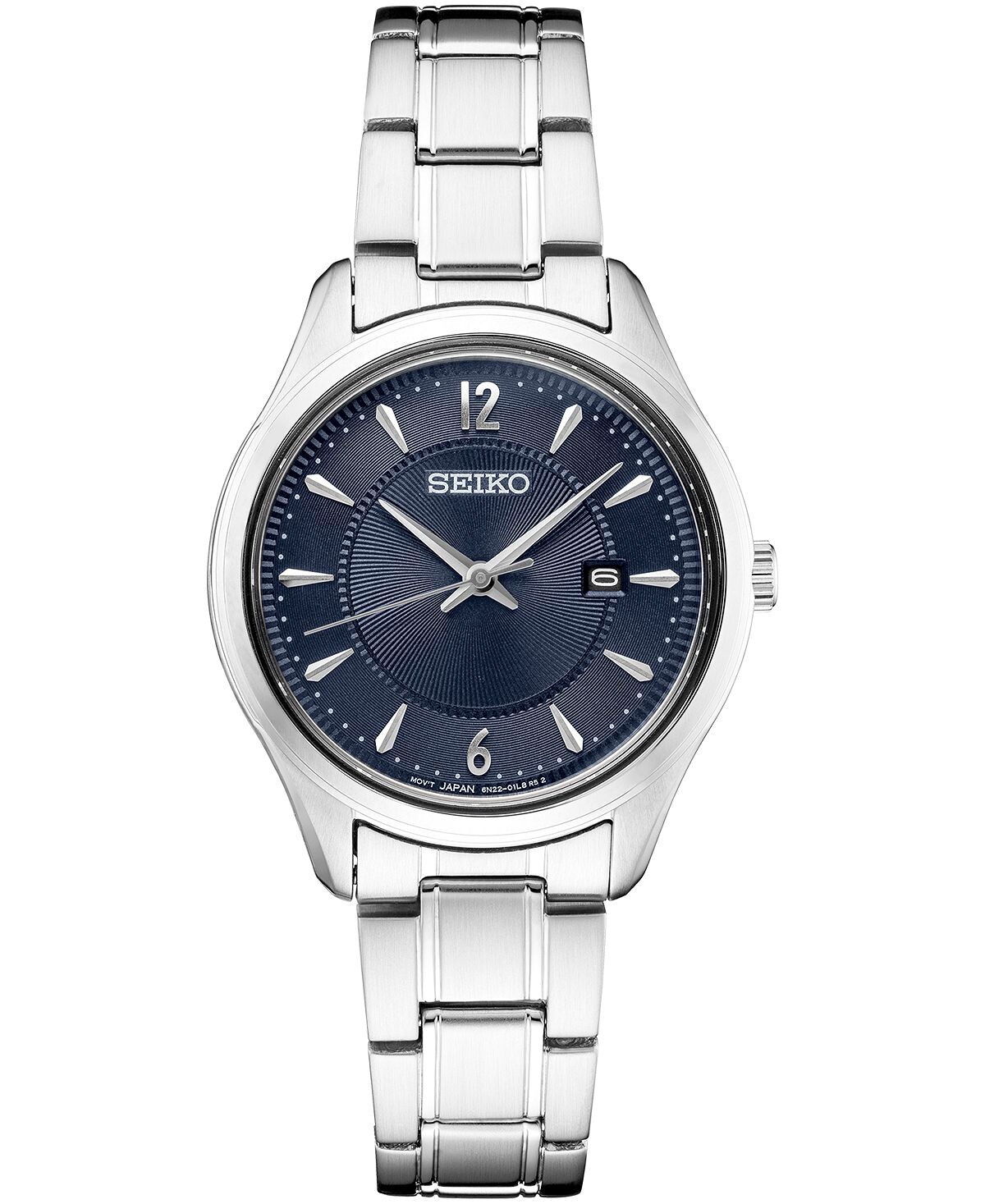 

Женские часы Essential с браслетом из нержавеющей стали, 30 мм Seiko, синий